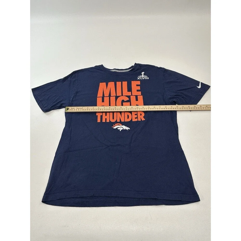 Nike‎ Men's Super Bowl XLVIII Broncos Short Sleeve Regular Fit Shirt, Blue, L
